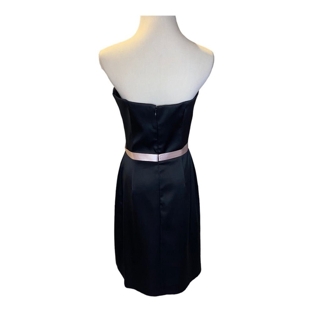 Black strapless dress with pink bow by Laundry by Shell Segal Size 8 - Picture 2 of 6